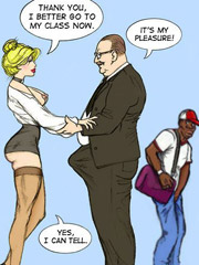 Black cum hungry white toon teacher is always ready to be butt fucked by her black students.