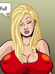 Cock hugry blonde toon milf gonna please two black dongs while her husband slleping drunk.