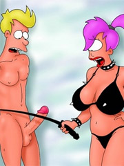 Super sexy busty cartoon girl has her pussy stuffed by real dick.