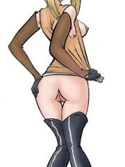 This blonde has nice pussy and round ass!