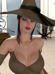 Lucky black dudes get their throbbing dicks sucked by cun hugnry 3d white hotties.