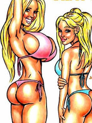 These white cartoon babes are real pro in black peckers sucking and fucking.