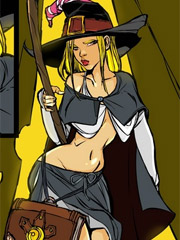 Bound and banged witch
