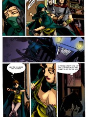 Dirty cartoon bitch gets horny in the bar and she needs to satisfy her lust