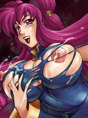 Huge melons manga girls with shaved pussy showing their sucking and fucking skills.